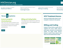 Tablet Screenshot of hivclinician.org